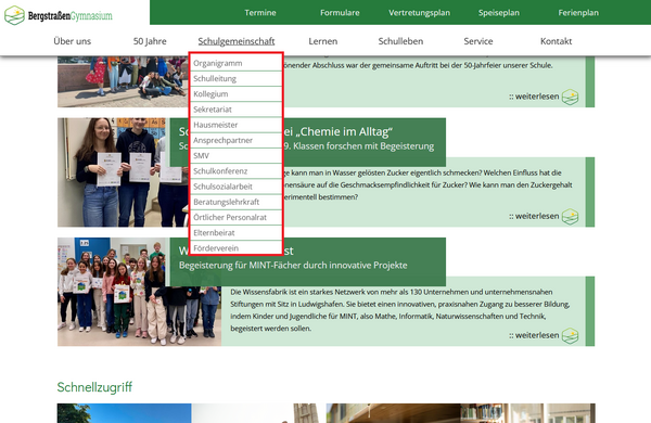 Men� - Schulgemeinschaft