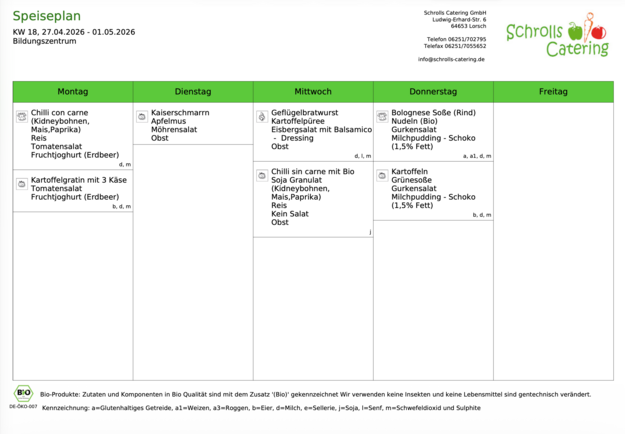 Speiseplan 27.-30.04.2026